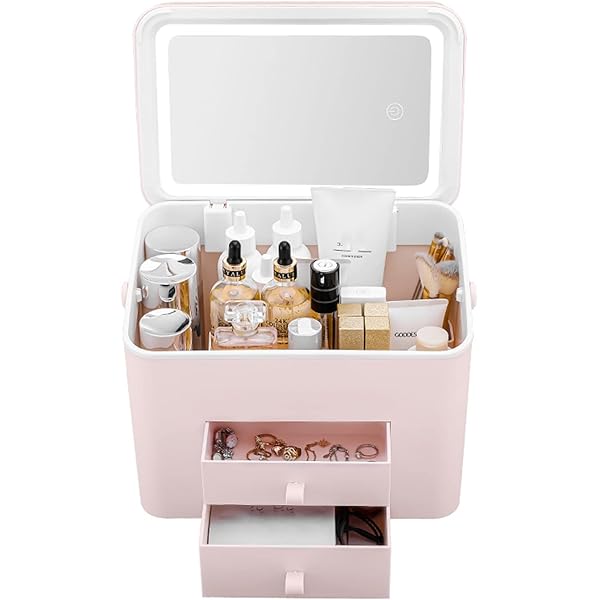 【美品】GWOOD 鏡付き メイクボックス コスメ収納 小物入れ 美品】GWOOD 鏡付き メイクボックス コスメ収納 小物入れ - メルカリ